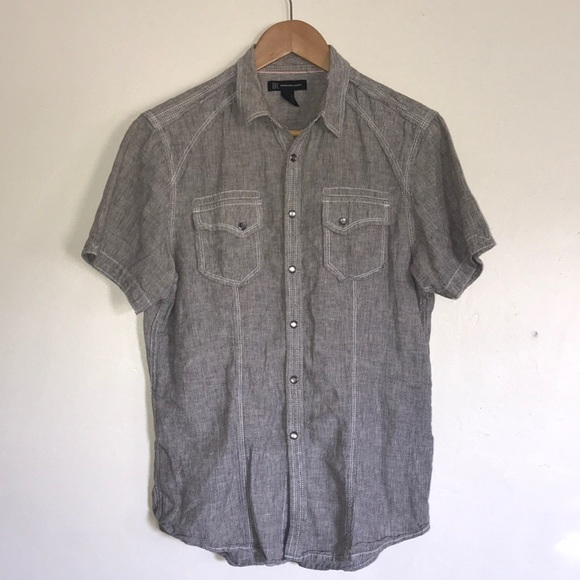 INC International Concepts Other - Gray button up short sleeve